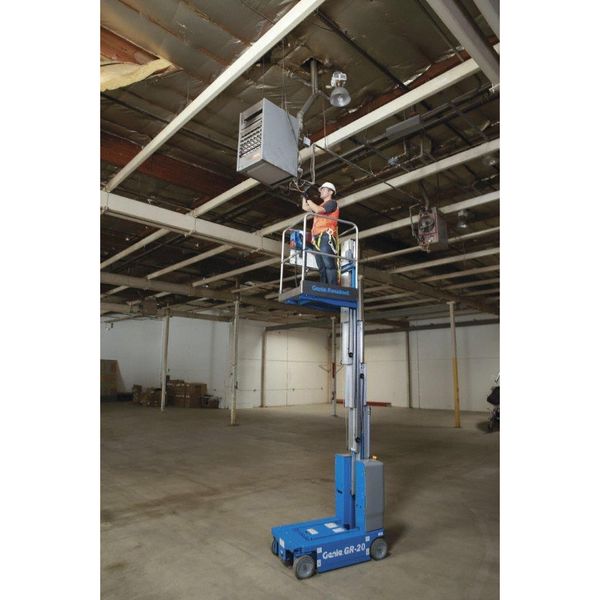 Runabout Electric Aerial Work Platform, Yes Drive, 350 lb Load Capacity, 6 ft 6 in Max. Work Height