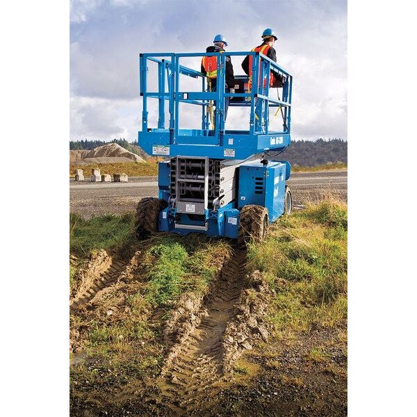 Electric Scissor Lift, Yes Drive, 1,500 lb Load Capacity, 8 ft 6 in Max. Work Height