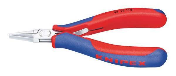 4 1/2 in Flat Nose Plier Multi-Component Grip Handle