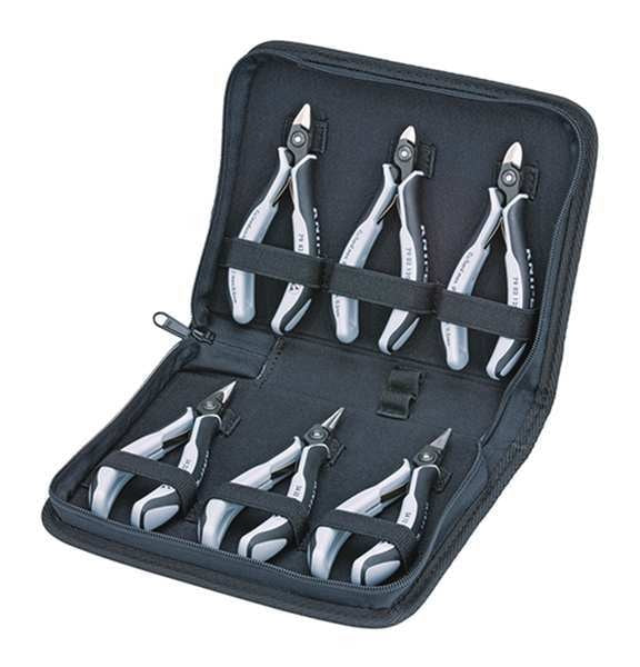6 Piece Bi-Material Grip Precision Plier Set Ergonomic Handle