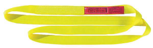 Web Sling, Endless, 16 ft L, 1 in W, Nylon, Yellow