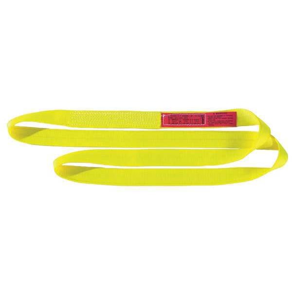 Web Sling, Endless, 9 ft L, 6 in W, Nylon, Yellow