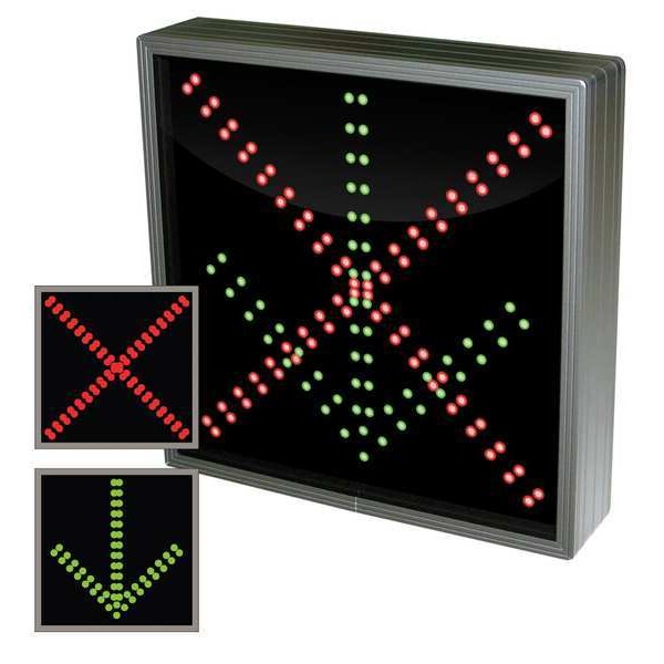 LED Parking Sign, X/Arrow, Symbol, 18 In