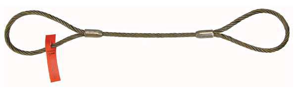 Sling, Wire Rope, 4 Ft L, Vert Cap 5000 lb