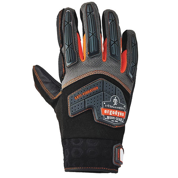 Anti-Vibration Gloves, Black, S, PR