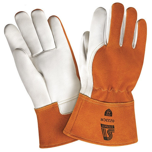 MIG Welding Gloves, Cowhide Palm, M, PR