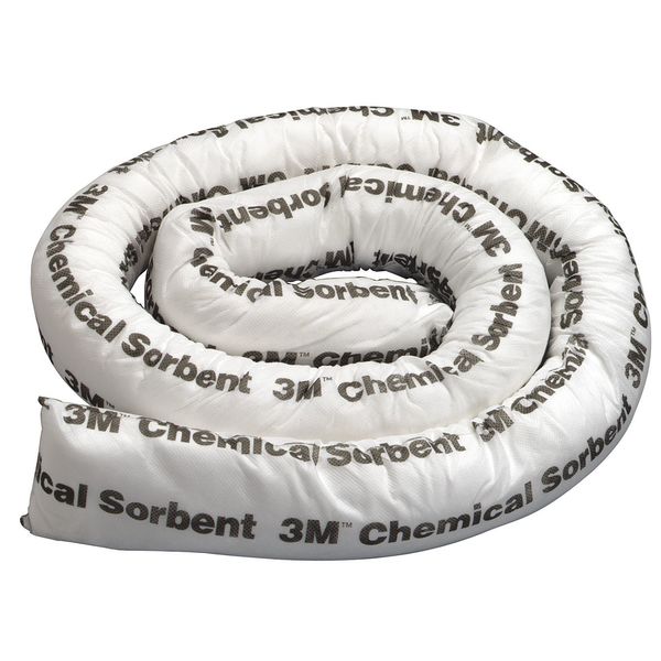 Absorbent Boom, Chemical, 8 ft. L, PK6