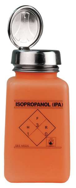 Bottle, One-Touch Pump, 6 oz, Orange