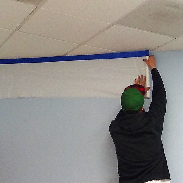 Static Film, Painters Tape Edge, 10x100 ft