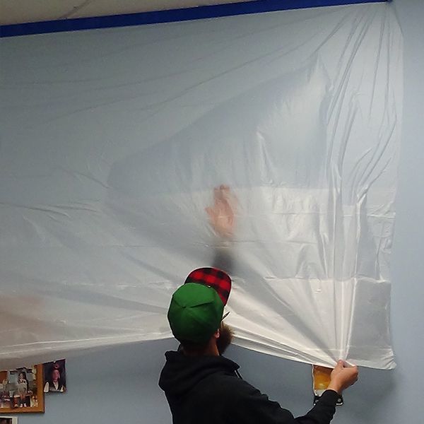 Static Film, Painters Tape Edge, 10x100 ft