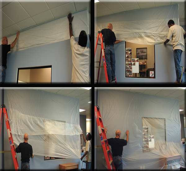 Static Film, Painters Tape Edge, 10x100 ft
