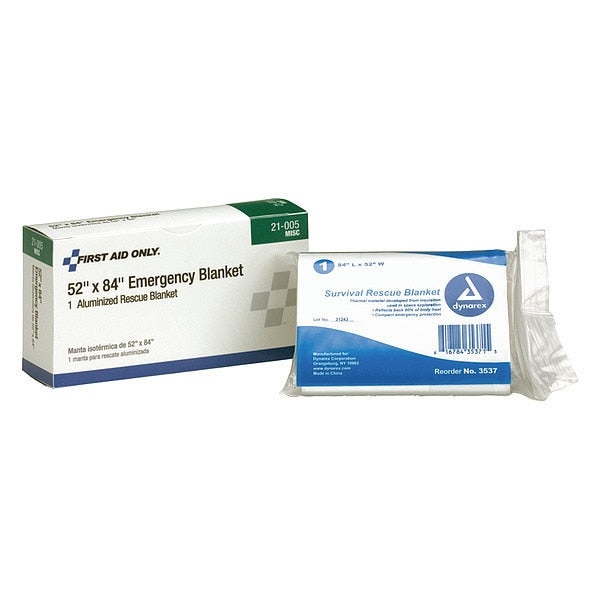 Emergency Blanket, Silver, 52In x 84In