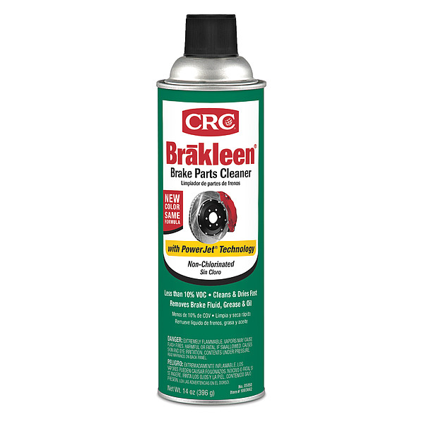 Brake Parts Cleaner, Brakleen, Aerosol Spray Can, 20 oz, Solvent, Non-Chlorinated, Flammable