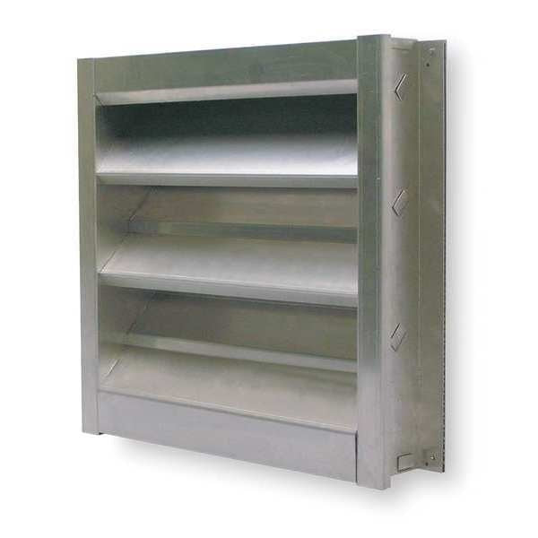 Louver, Wall Opening 48 x 36 In, Aluminum