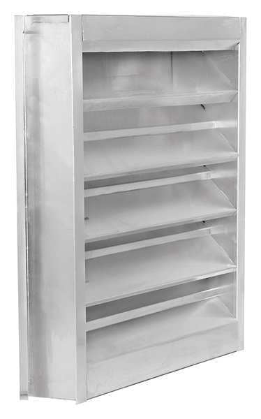 Louver, Wall Opening 24 x 36 In, Aluminum