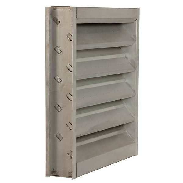 Louver, Wall Opening 24x24In, Galvannealed
