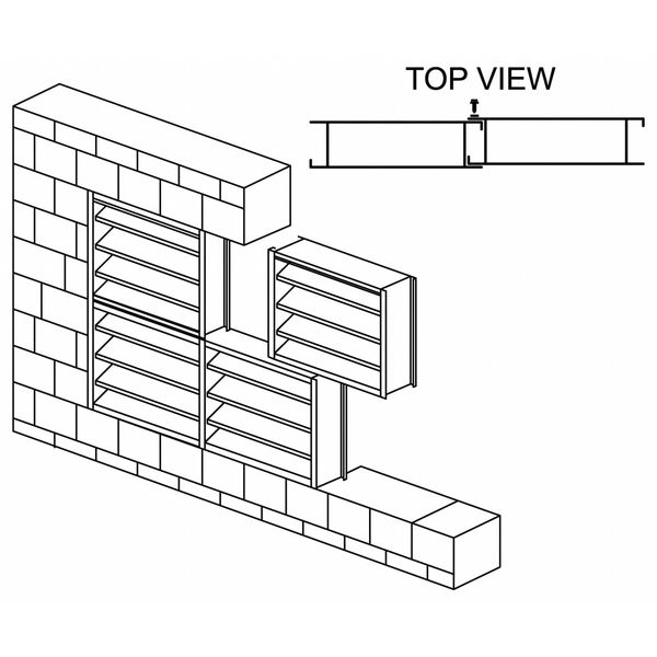 Louver, Wall Opening 36x48In, Galvannealed
