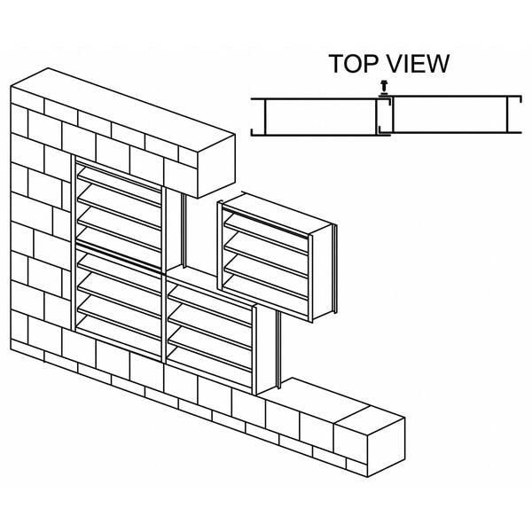 Louver, Wall Opening 36x24In, Galvannealed