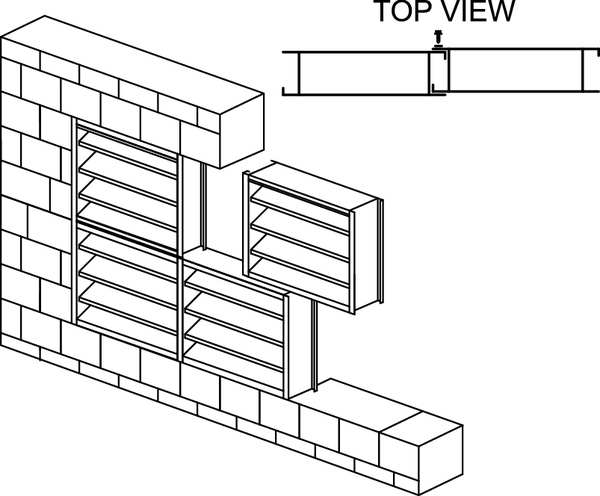 Louver, Wall Opening 48x36In, Galvannealed