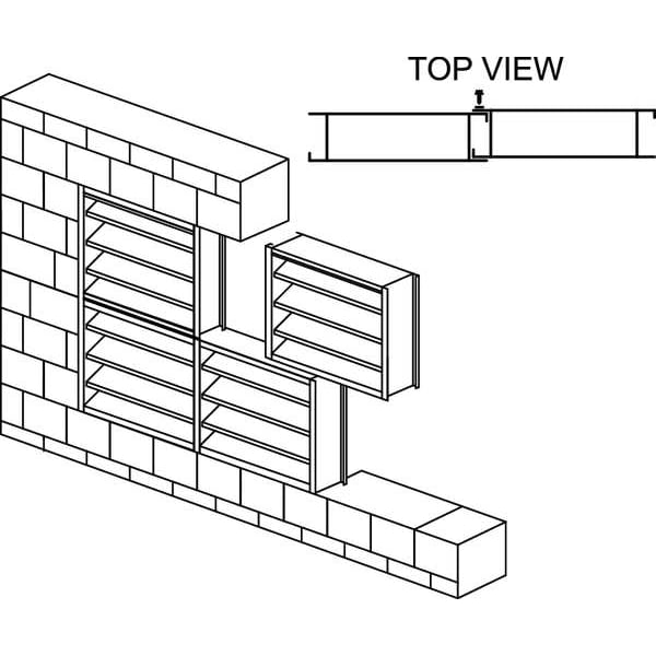 Louver, Wall Opening 36x24In, Galvannealed