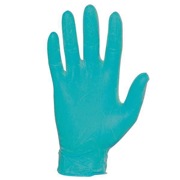 Disposable Nitrile Gloves with Enhanced Chemical Splash Protection, Nitrile, Powdered, Green