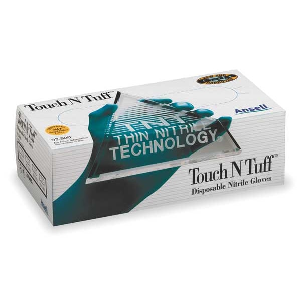 Disposable Nitrile Gloves with Enhanced Chemical Splash Protection, Nitrile, Powdered, Green