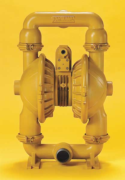 Double Diaphragm Pump, Aluminum, Air Operated, Buna N, 155 GPM
