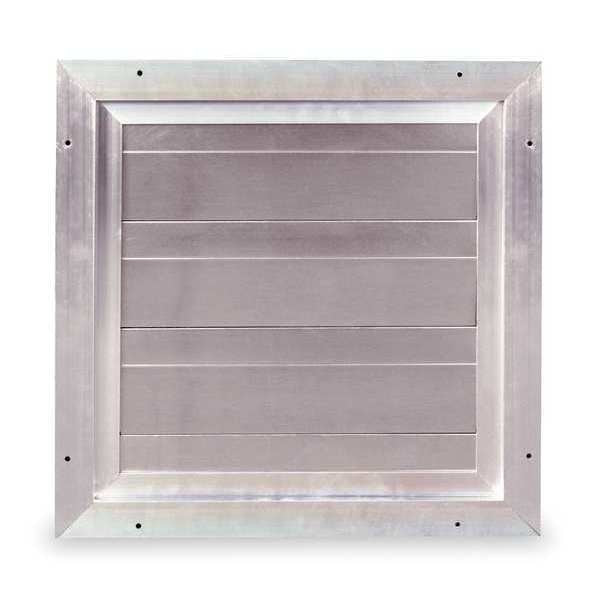 Damper, Backdraft, Wall Mount, 19-3/4 In Sq