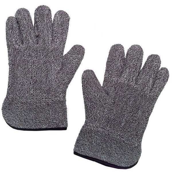 Heat Resistant Gloves, Brown/White, XL, PR
