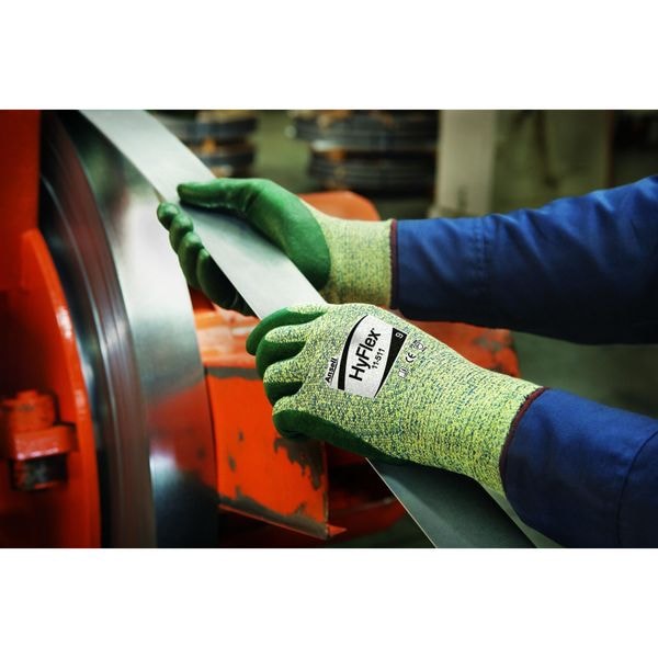 Cut Resistant Coated Gloves, A5 Cut Level, Nitrile, M, 1 PR
