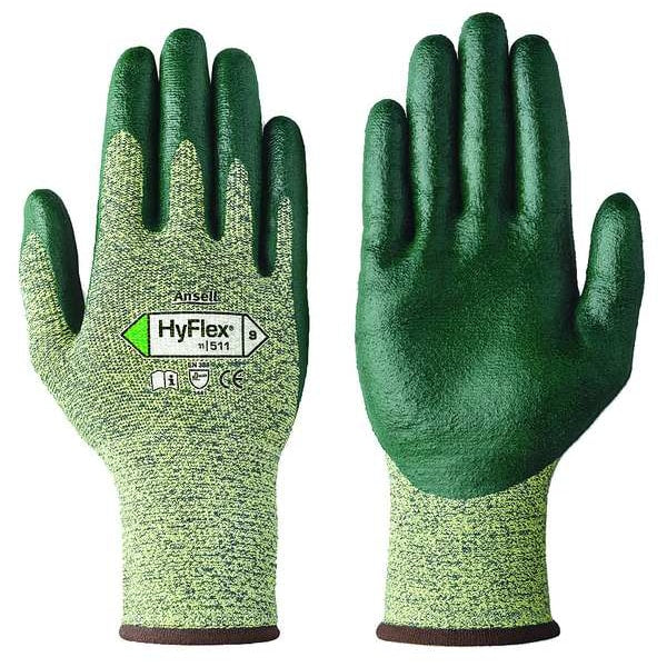 Cut Resistant Coated Gloves, A5 Cut Level, Nitrile, M, 1 PR