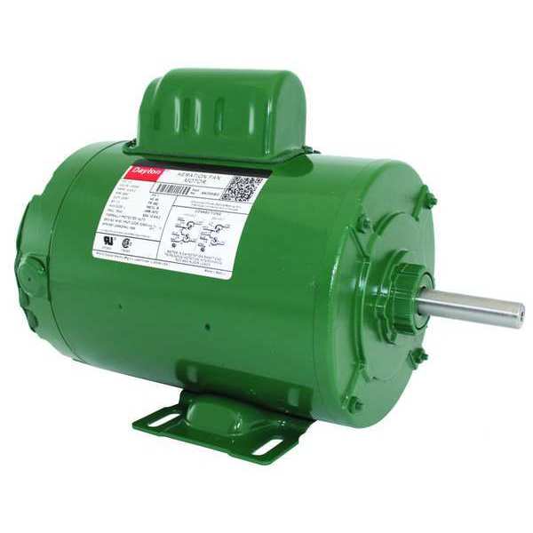 Capacitor-Start Aeration Fan Motor, 1 HP, 115/230V AC Voltage, 56Z Frame, 3,450 Nameplate RPM