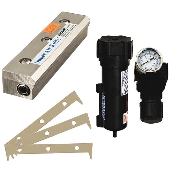 Air Knife Kit, 1/4 In NPT, 12 In L, SS