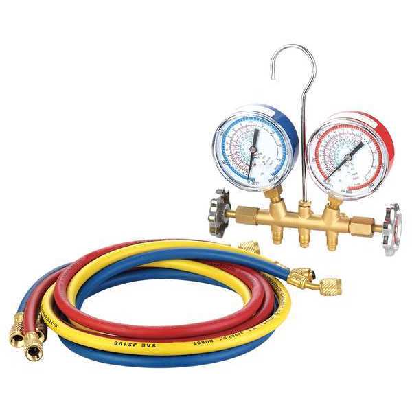Manifold Gauge Set, 2 Valve, 3 Hoses