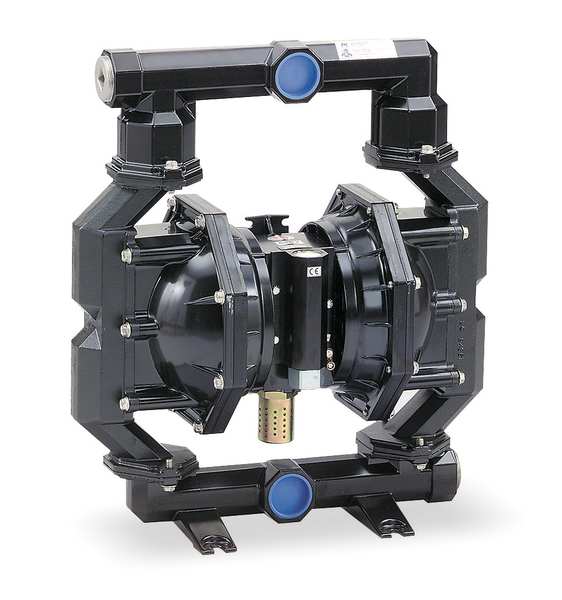 Double Diaphragm Pump, Aluminum, Air Operated, Santoprene, 160 GPM