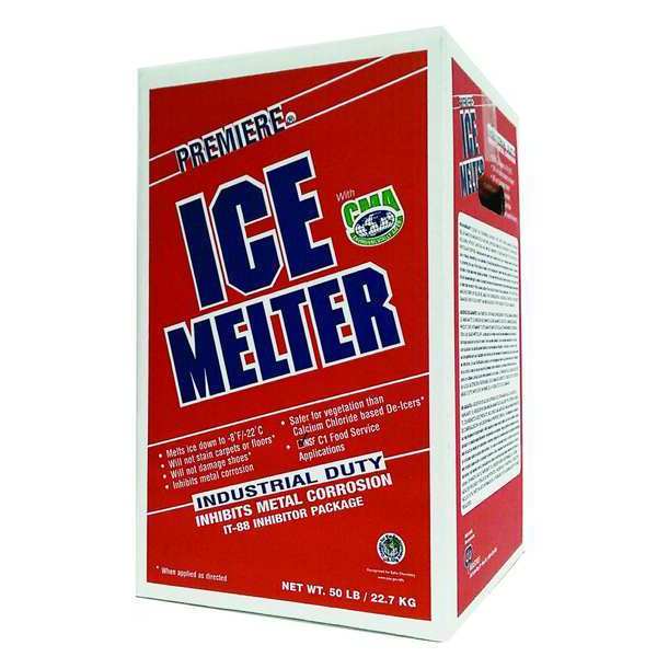 Ice Melt, Granular, -8 Degree F, 50 lb Carton, Blue