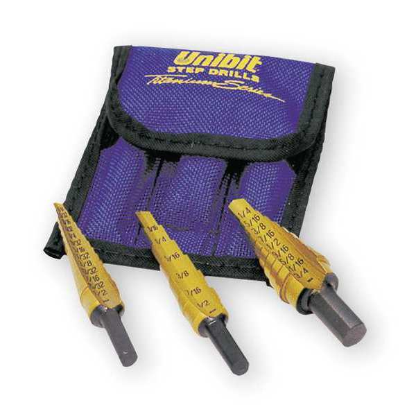 HSS Step Drill Bit Set 1/8-3/4