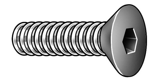 #10-32 Socket Head Cap Screw, Black Oxide Steel, 5/8 in Length, 100 PK