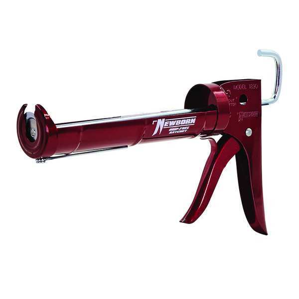 Dripless Caulk Gun, Red, Steel, 10 oz