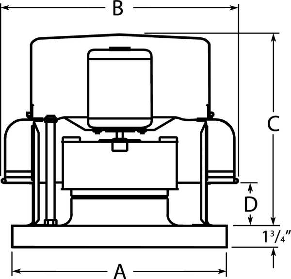 Downblast Vent, Direct Drive, 11 In