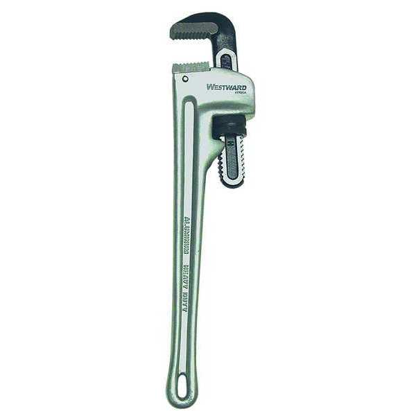 18 in L 2 1/2 in Cap. Aluminum Straight Pipe Wrench