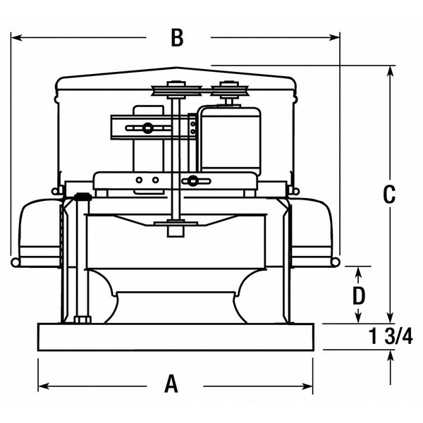 Downblast Less Drive Package, 13-1/4In