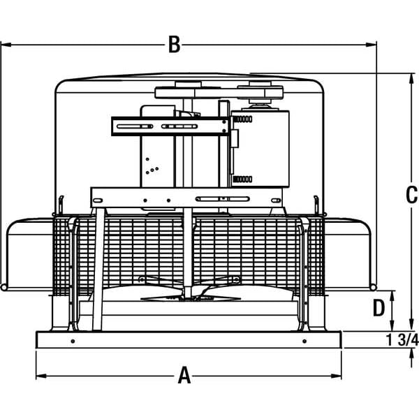 Downblast Less Drive Package, 13-3/4In
