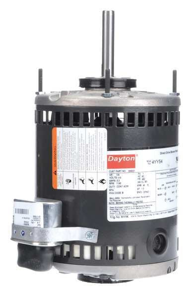 Motor, PSC, 1/4 HP, 1140 RPM, 115V, 48Y, OAO
