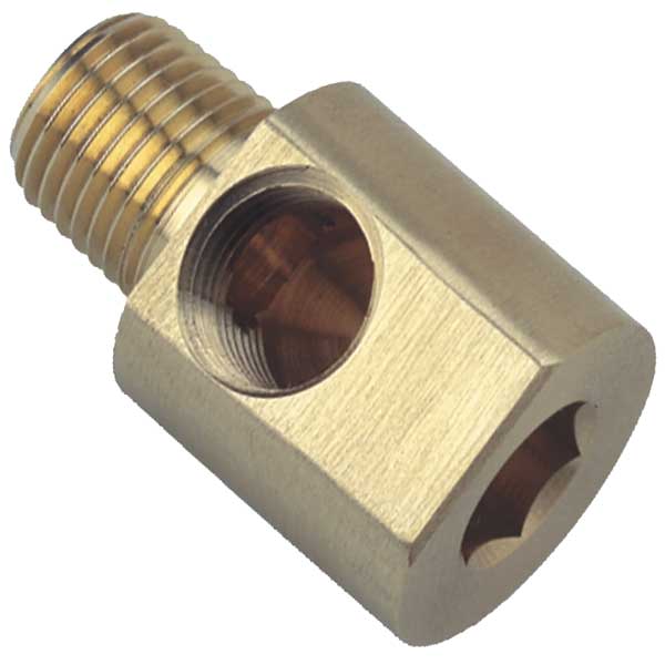Chrome Plated Brass Hex Key Street Elbow, FNPT x MNPT, 1/16