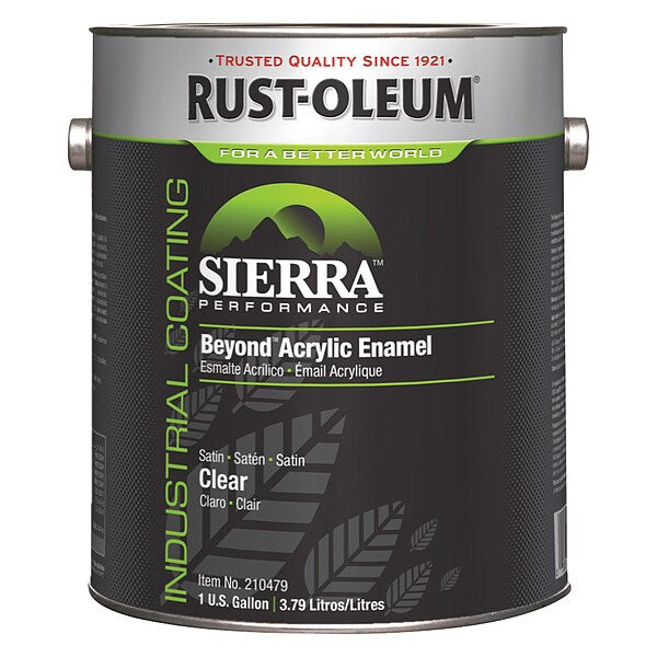 Interior/Exterior Paint, Satin, Water Base, Clear, 1 gal