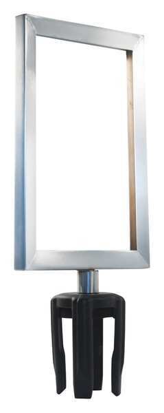 Sign Frame, 11in.Hx7in.L, Satin Chrome
