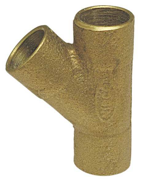 Wye, 45 Deg, 1 In, Low-Lead Cast Bronze