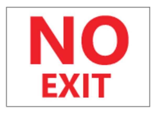 Sign, No EXit, 10X14