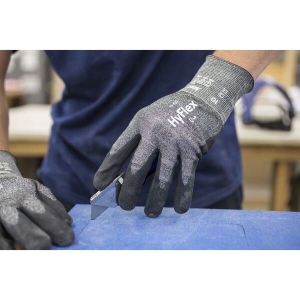 Cut Resistant Coated Gloves, A2 Cut Level, Nitrile, S, 1 PR